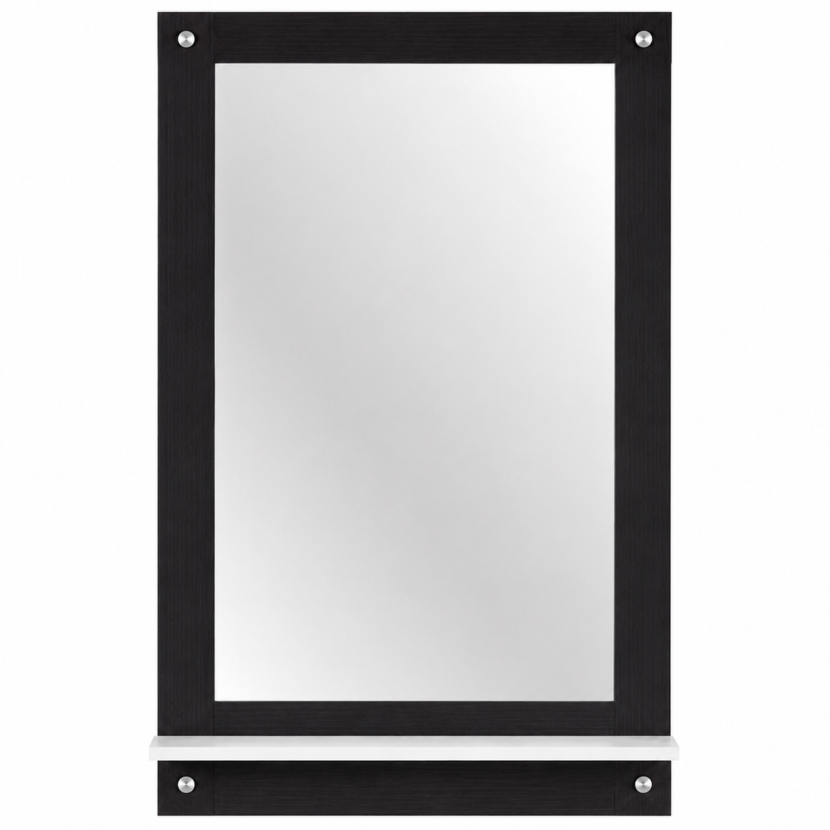 PEDPIX wall mounted dressing mirror with shelf in Venge White, view 2