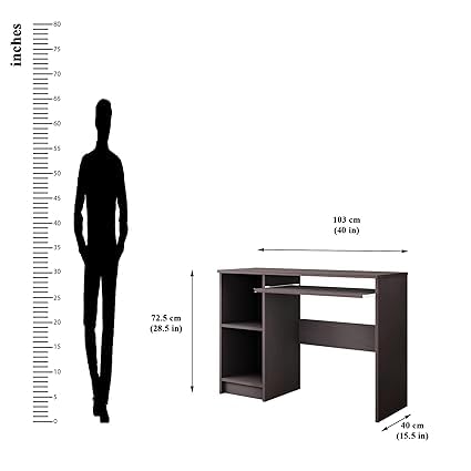 Multipurpose Computer Table and Office Desk with Keyboard Tray Study Table Engineered Wood Computer Desk