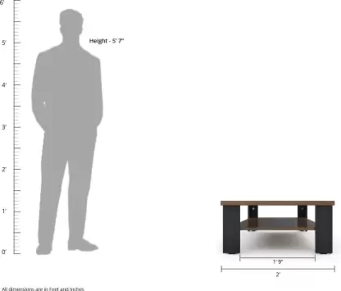 Engineered Wood Coffee Table (Finish Color - VENGE, Knock Down)