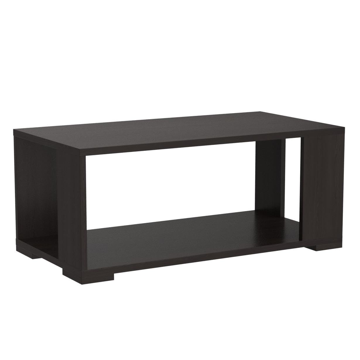 PEDPIX Carrera Engineered Wood Coffee Center Sofa Tea/Teapoy Console Table with Storage for Living Room Home Hall (Dark Wenge)