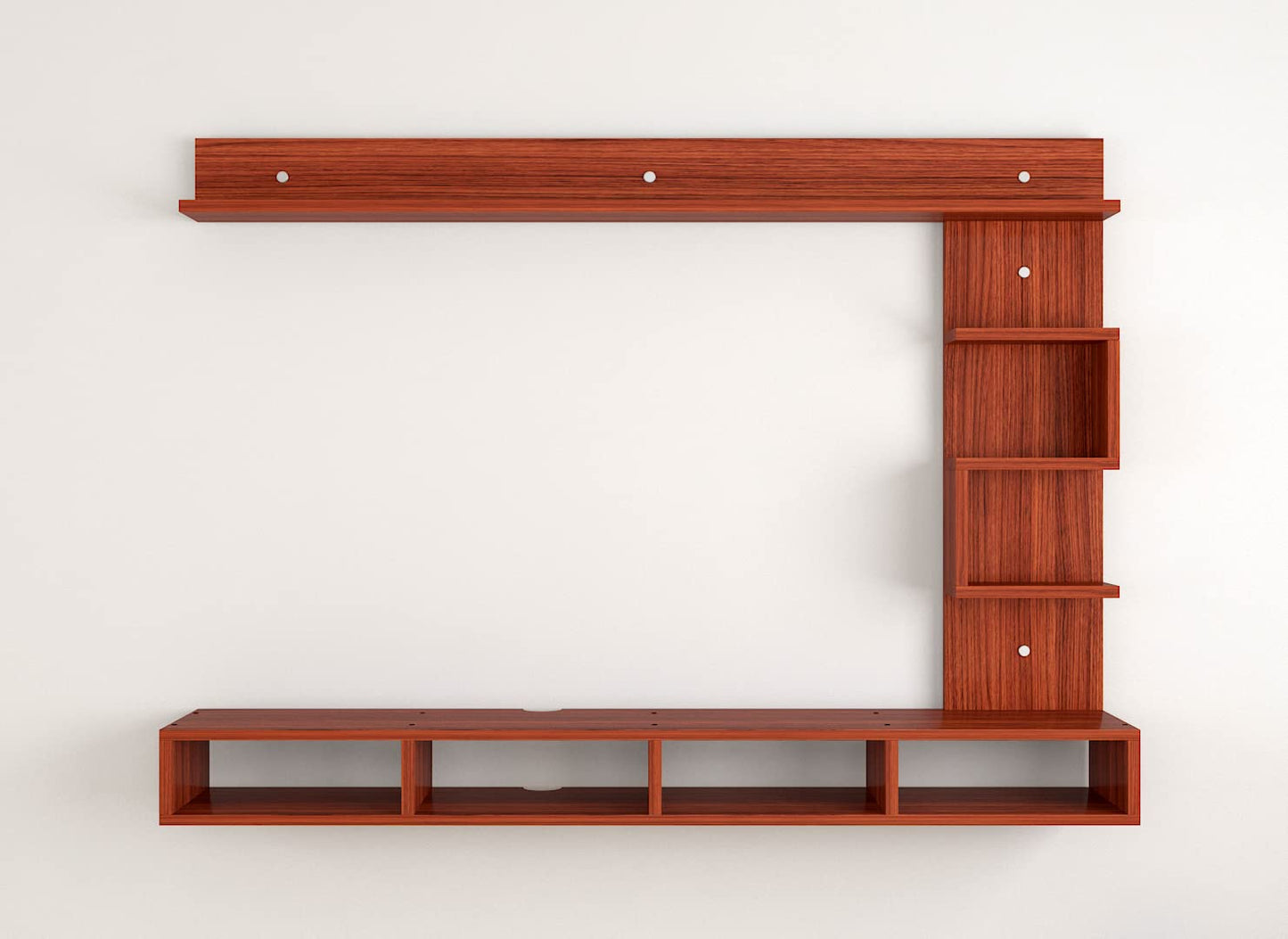 PEDPIX Modern Minimalist Wooden TV Unit Console with Sleek Design Industrial Style Wooden TV Media Stand with Black and White Color for Upto 43 INCH TV TV (EW-TU-RA-WT43)