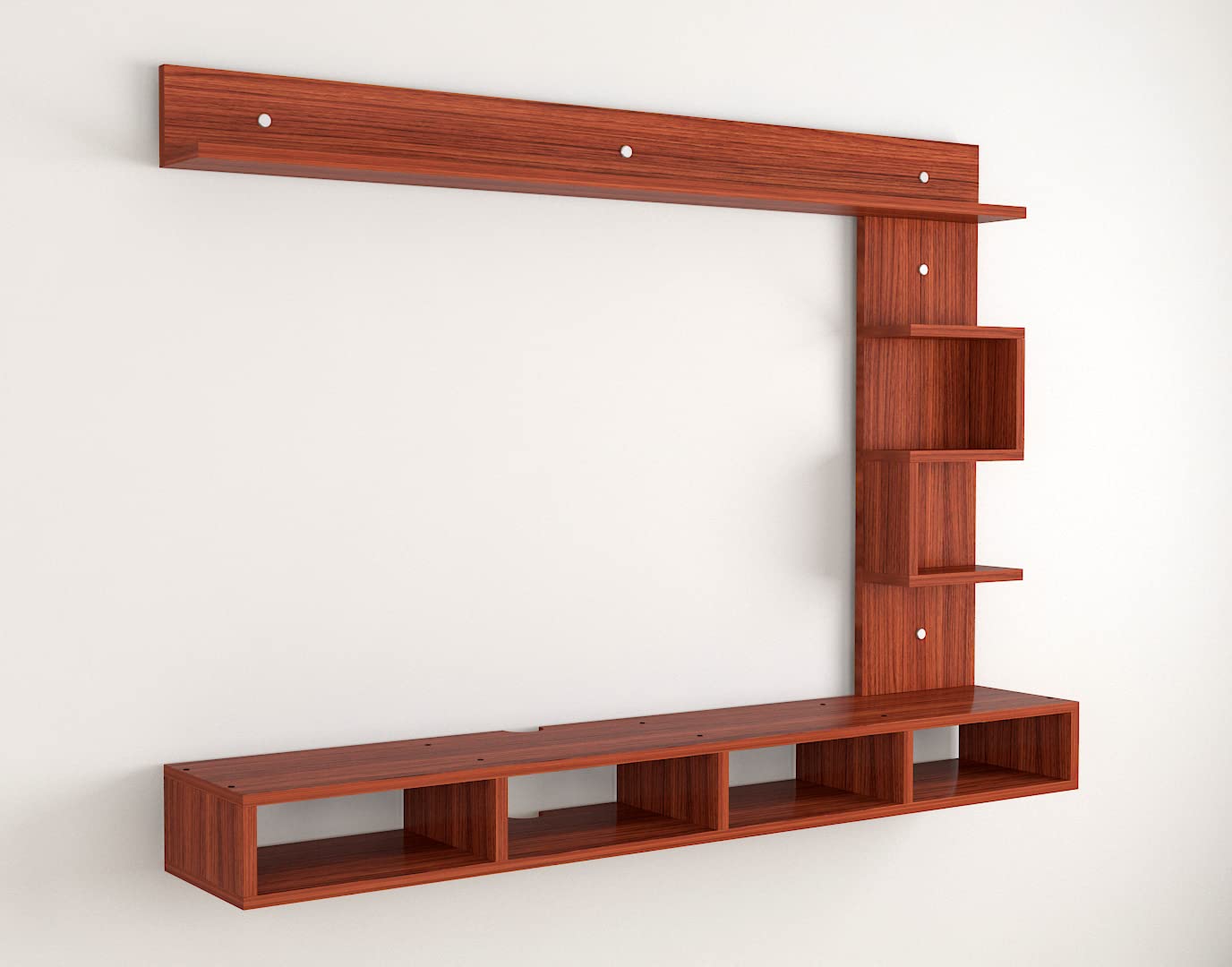 PEDPIX Modern Minimalist Wooden TV Unit Console with Sleek Design Industrial Style Wooden TV Media Stand with Black and White Color for Upto 43 INCH TV TV (EW-TU-RA-WT43)