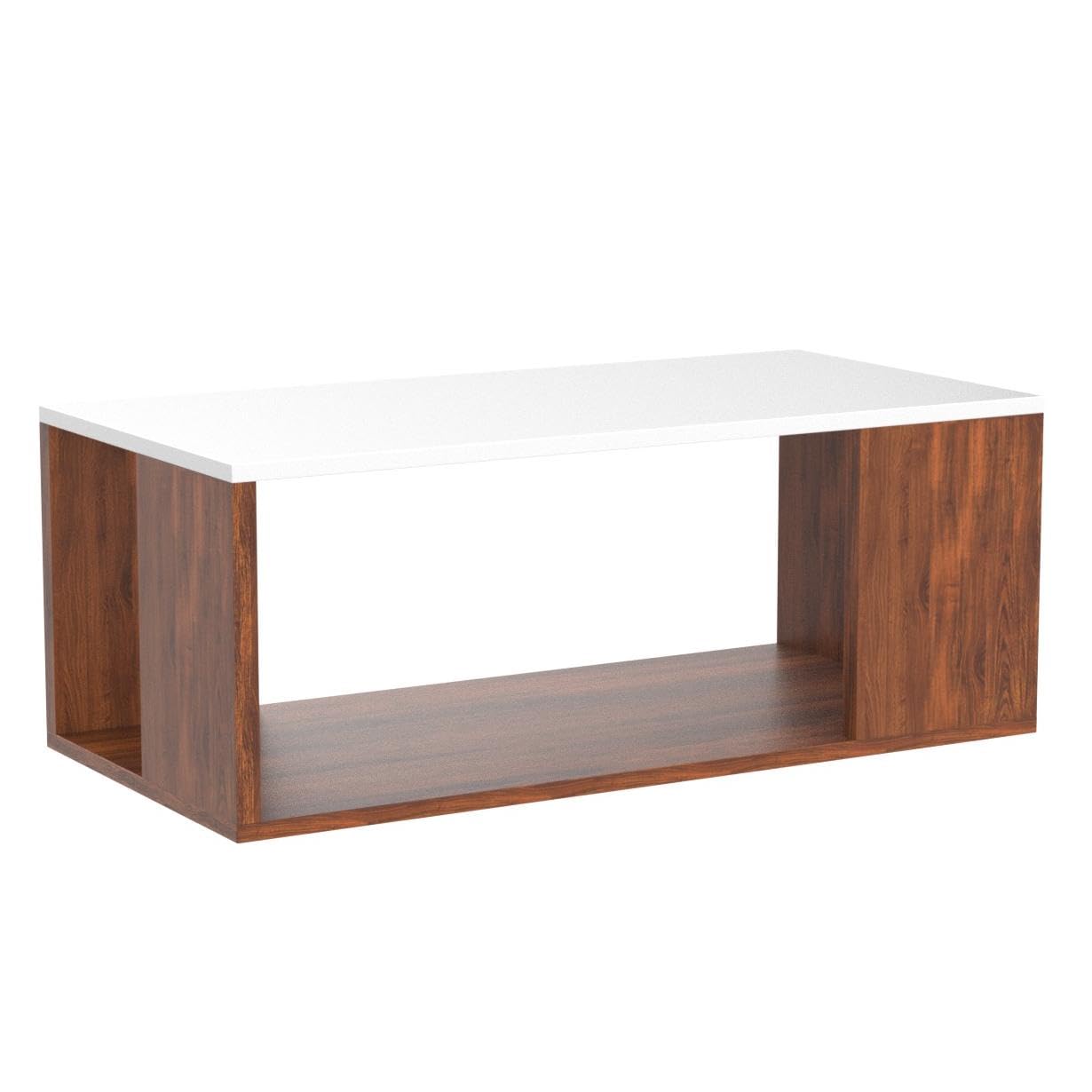 PEDPIX Carrera Engineered Wood Coffee Center Sofa Tea/Teapoy Console Table with Storage for Living Room Home Hall (Dark Wenge)