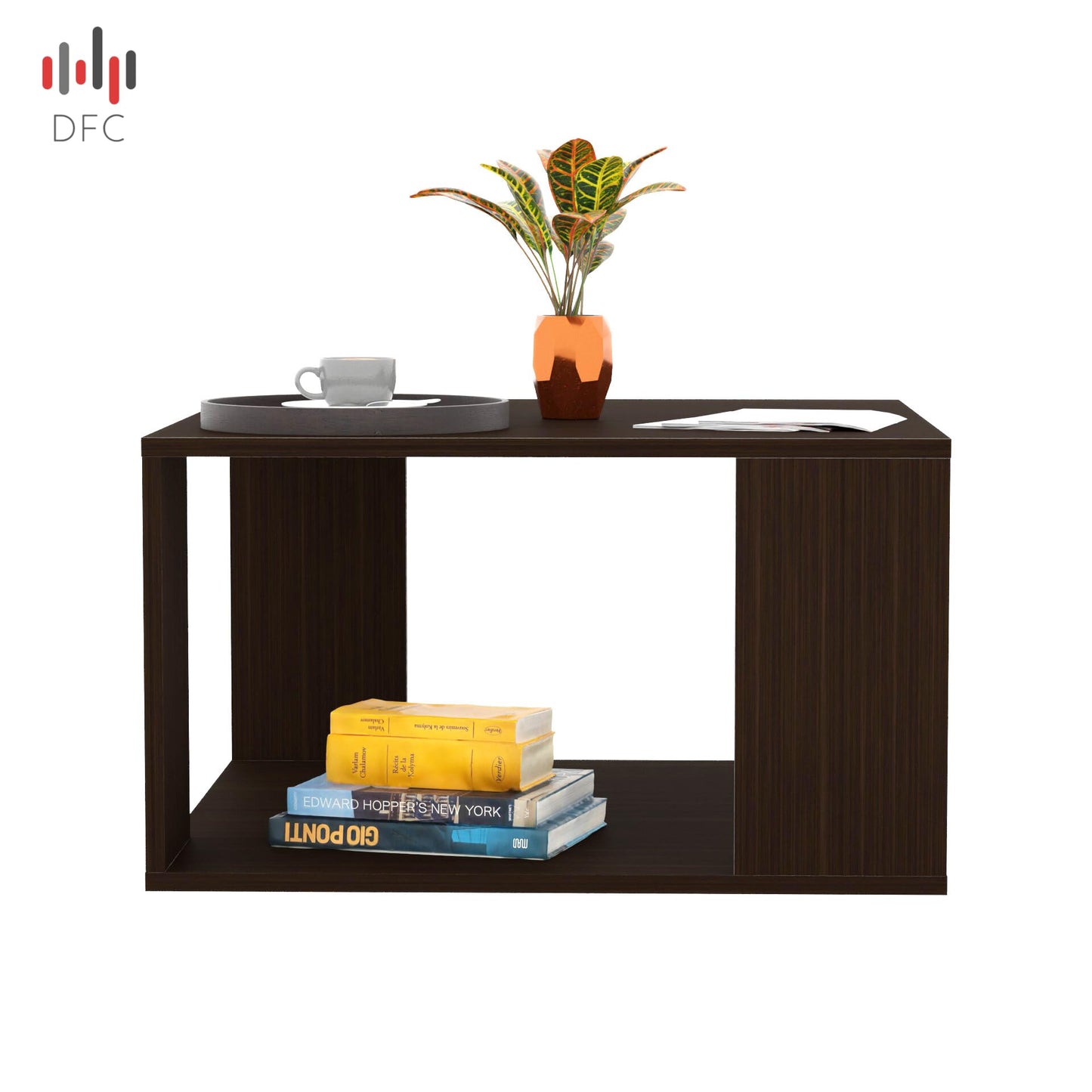 PEDPIX Carrera Engineered Wood Coffee Center Sofa Tea/Teapoy Console Table with Storage for Living Room Home Hall (Dark Wenge)