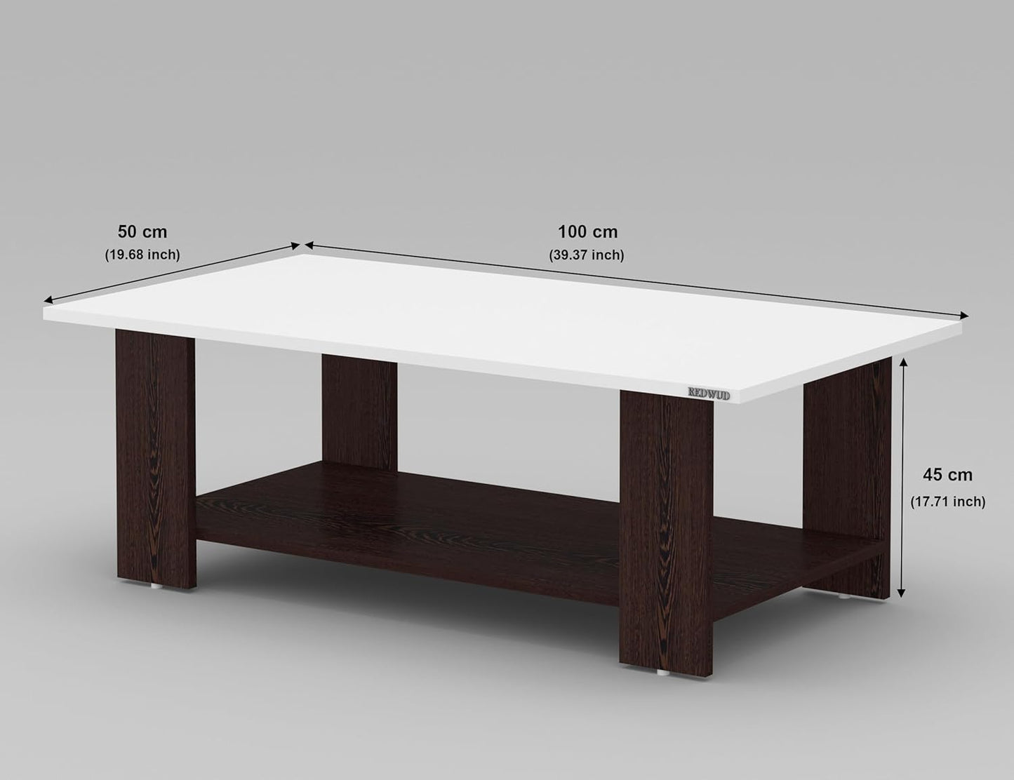 PEDPIX Engineered Wood Coffee Table(Finish Color - Wenge White, DIY(Do-It-Yourself))
