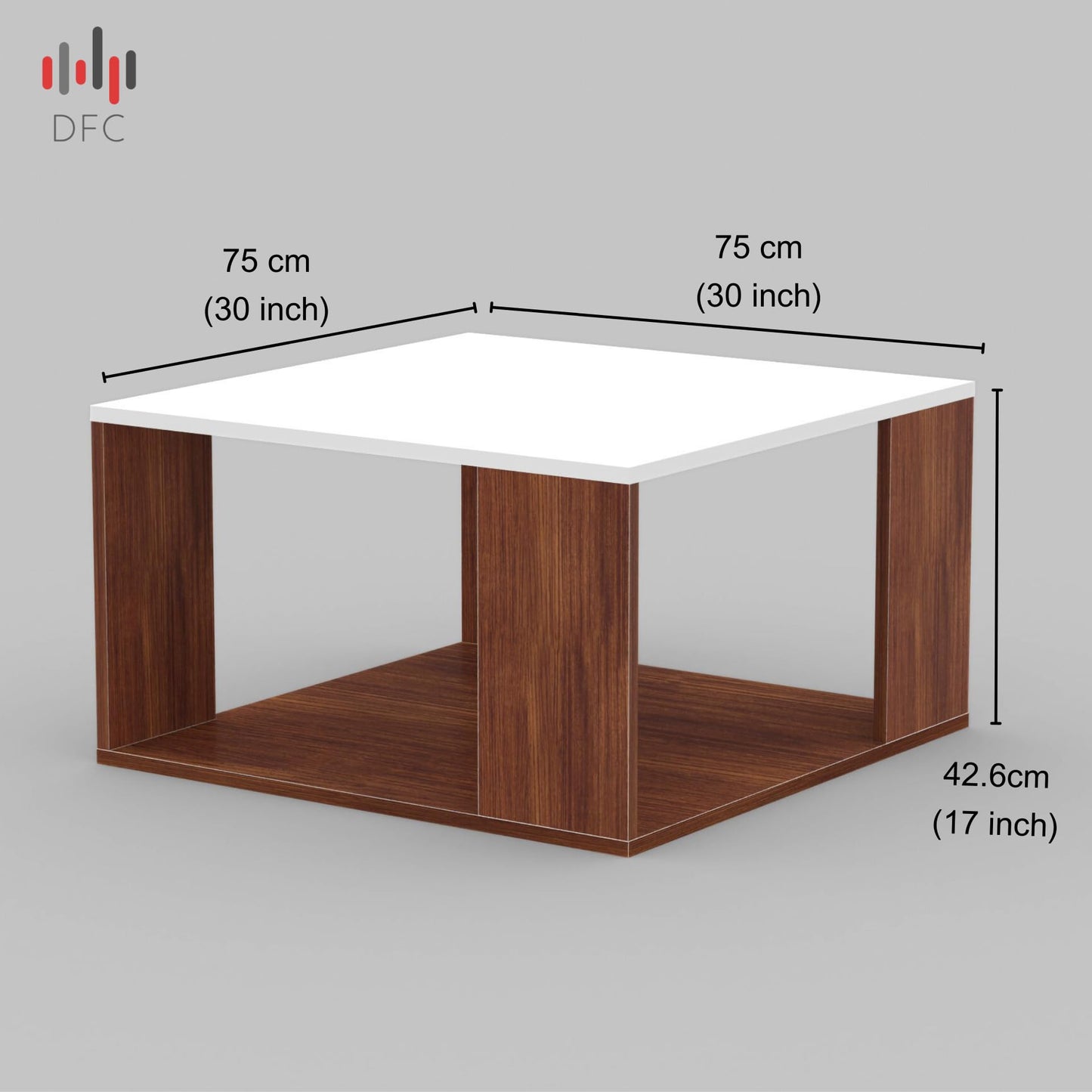 PEDPIX Carrera Engineered Wood Coffee Center Sofa Tea/Teapoy Console Table with Storage for Living Room Home Hall (Dark Wenge)