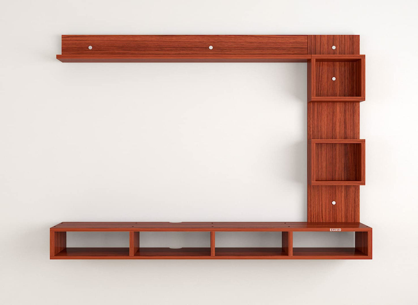 PEDPIX Modern Minimalist Wooden TV Unit Console with Sleek Design Industrial Style Wooden TV Media Stand with Black and White Color for Upto 43 INCH TV TV (EW-TU-RA-WT43)