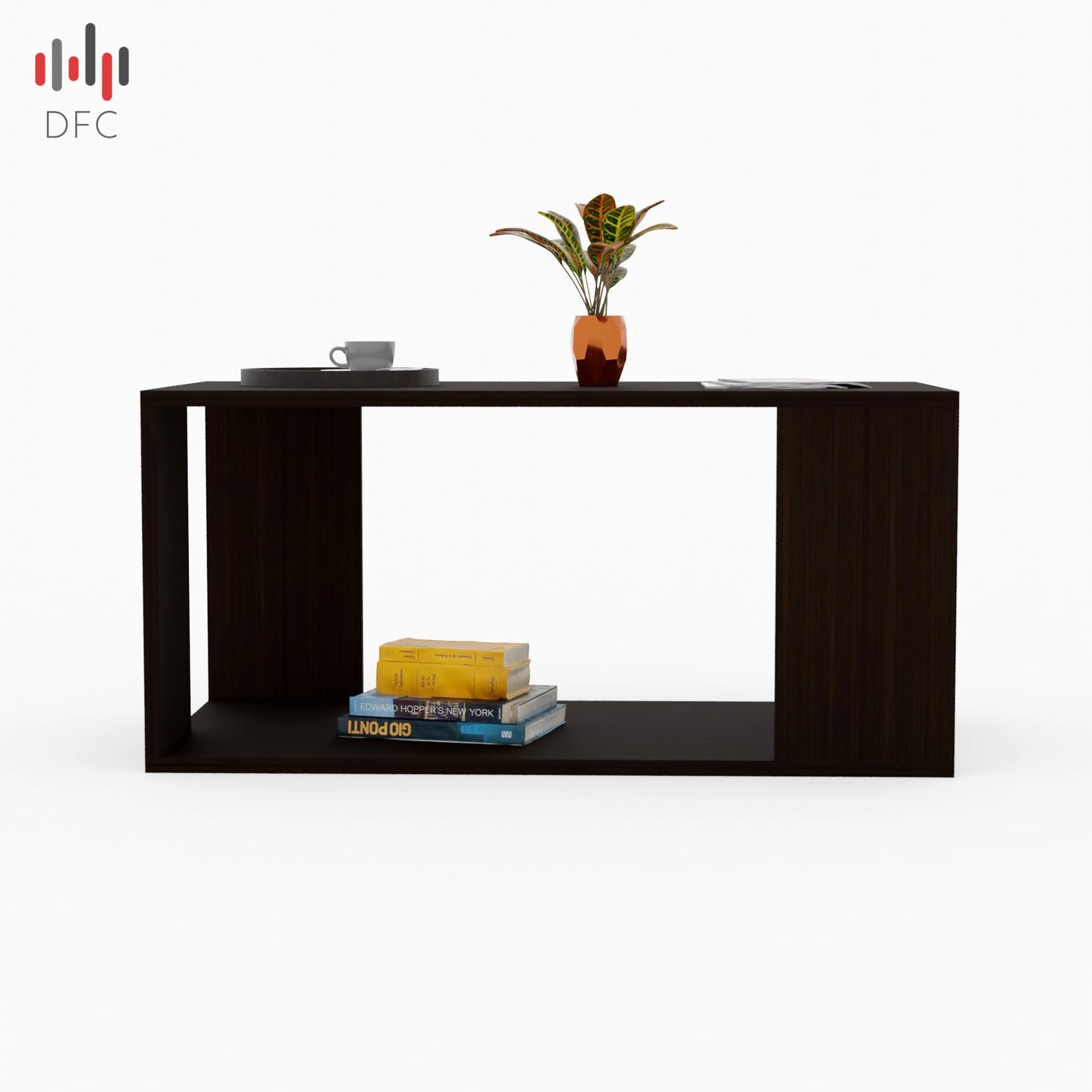 PEDPIX Carrera Engineered Wood Coffee Center Sofa Tea/Teapoy Console Table with Storage for Living Room Home Hall (Dark Wenge)