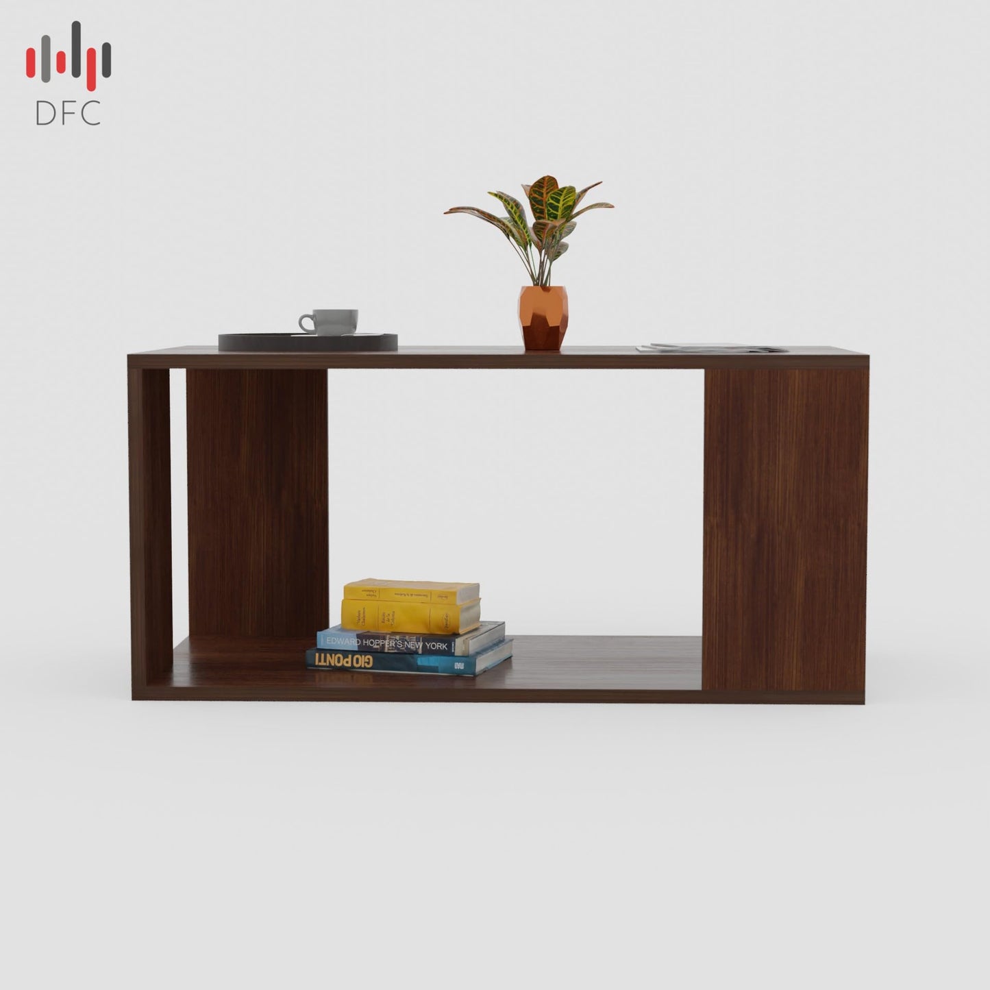 PEDPIX Carrera Engineered Wood Coffee Center Sofa Tea/Teapoy Console Table with Storage for Living Room Home Hall (Dark Wenge)