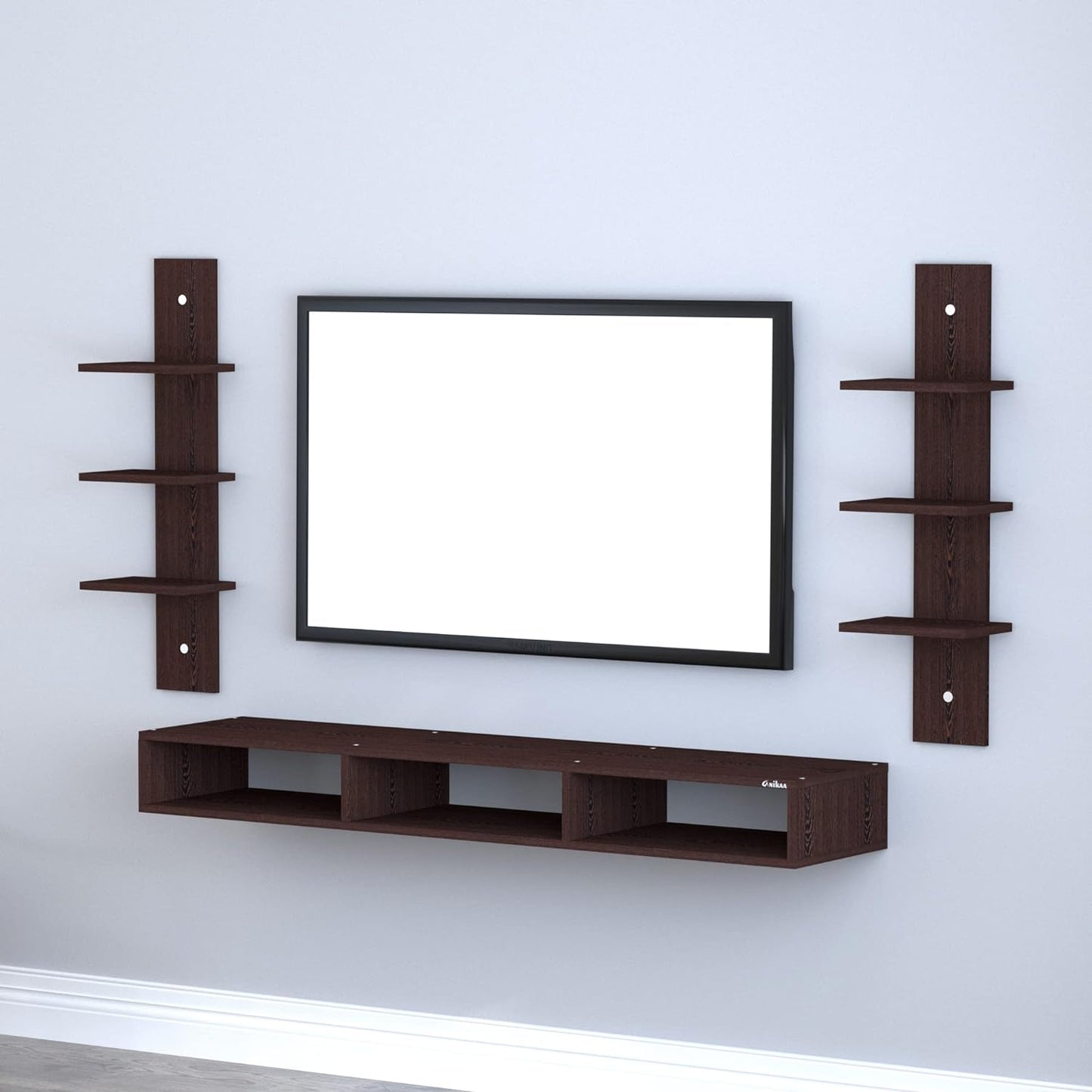 PEDPIX Engineered Wood Wall Mount TV Unit/TV Stand/Wall Set Top Box Stand/TV Cabinet/TV Entertainment Unit (Wenge)(Ideal for 32-40 Inch)(D.I.Y)