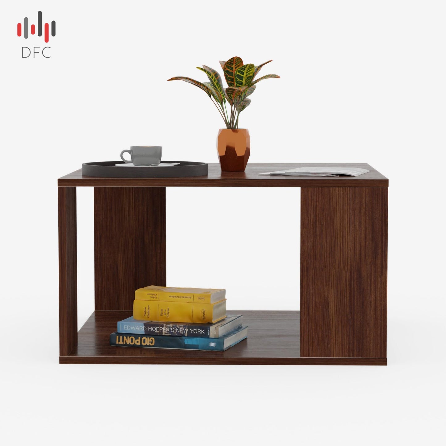 PEDPIX Carrera Engineered Wood Coffee Center Sofa Tea/Teapoy Console Table with Storage for Living Room Home Hall (Dark Wenge)