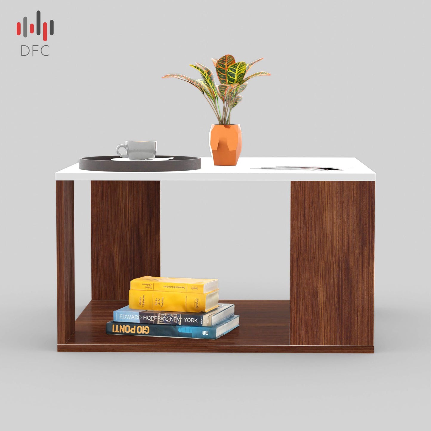 PEDPIX Carrera Engineered Wood Coffee Center Sofa Tea/Teapoy Console Table with Storage for Living Room Home Hall (Dark Wenge)