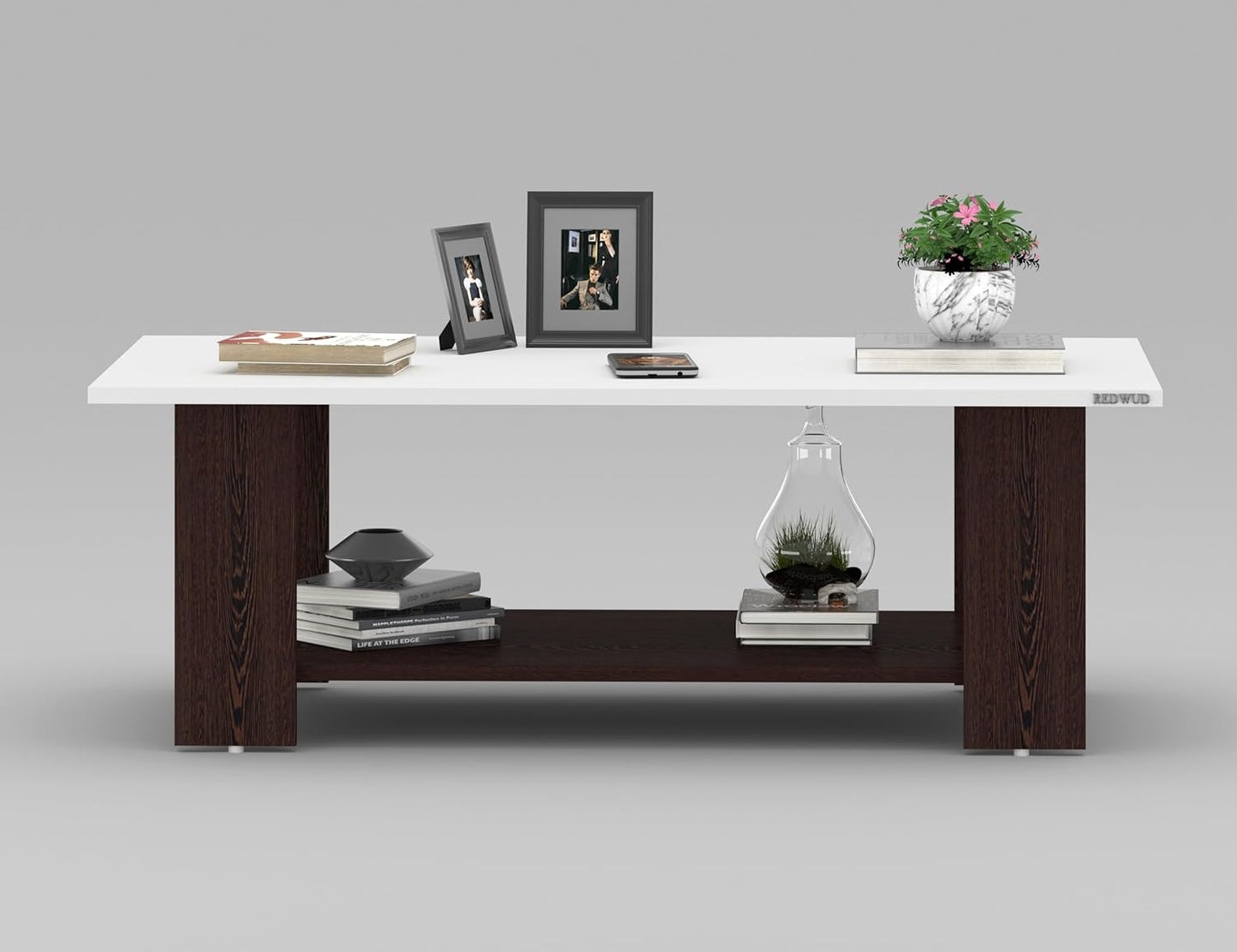 PEDPIX Engineered Wood Coffee Table(Finish Color - Wenge White, DIY(Do-It-Yourself))
