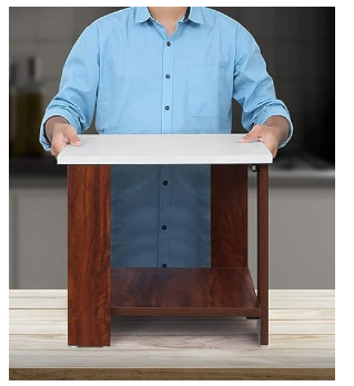 PEDPIX Engineered Wood End Table (Finish Color - WALNUT, DIY(Do-It-Yourself))