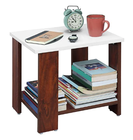 PEDPIX Engineered Wood End Table (Finish Color - WALNUT, DIY(Do-It-Yourself))
