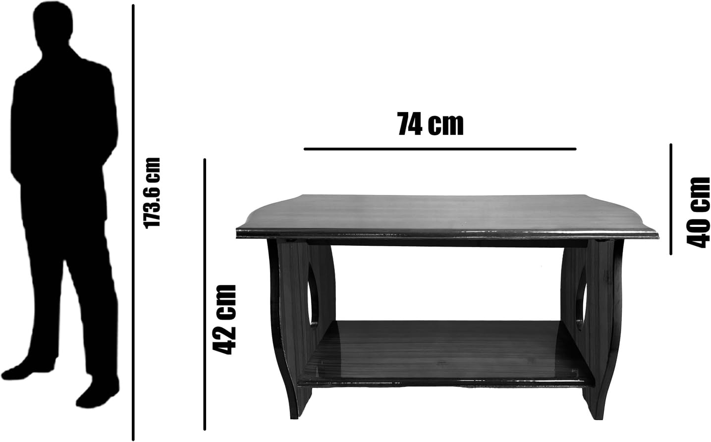 Pedpix® Engineered Wood Coffee Table (Teak Finish) Wooden Tea Table| Teapot |DIY Wooden Table Engineered Wood Coffee Table