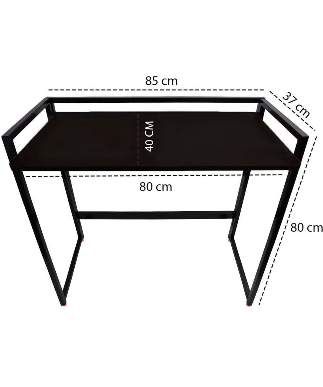 PEDPIX Engineered Wood Study Table (Free Standing, Finish Color - Black, Pre-Assembled)