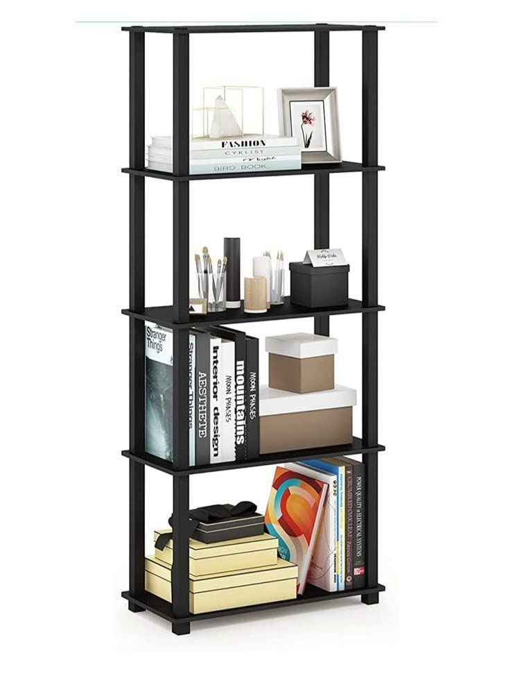 MALBRO Turn N Tube 3 Tier Rack Wall Shelf for Living Bed Room Home Office | Multipurpose Storage Shelves and Display Organizer with Utility Storage for Home Décor_(Color - Venge)