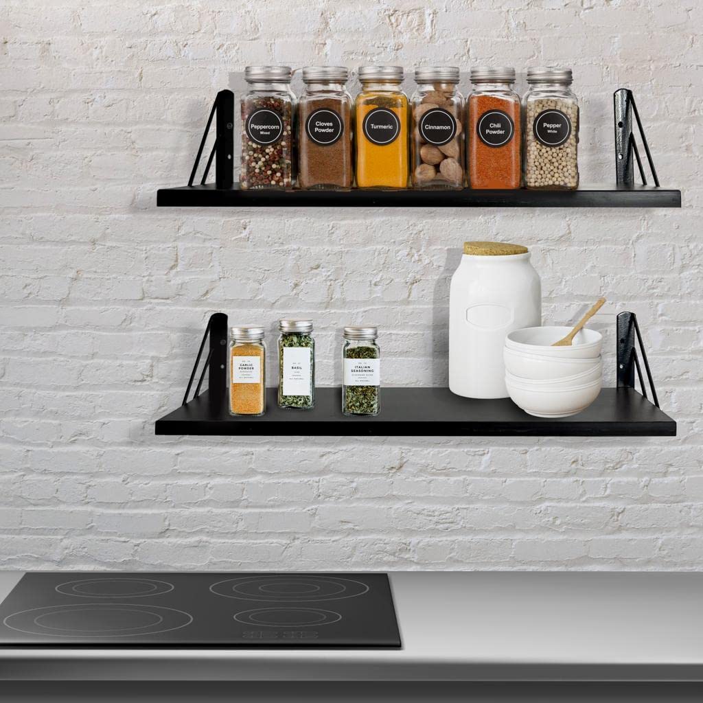 PEPDIX Multipurpose Engineered Wood Wall Mounted Shelves - Rack Shelf - Kitchen Rack | Multipurpose Storage Shelf - Floor Rack - Organizer | Shelf for Kitchen Storage Boxes, Home Decorative Particle Board Wall Shelf