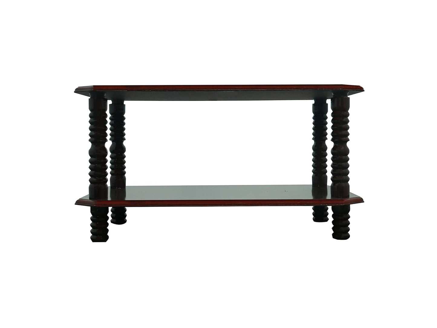PEDPIX® Engineered Wood Coffee Table|Wood Coffee Table |Center Table with Shelves (Brown)