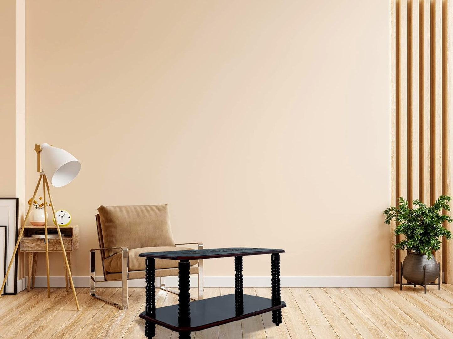 PEDPIX® Engineered Wood Coffee Table|Wood Coffee Table |Center Table with Shelves (Brown)