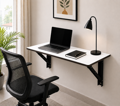 PEDPIX Wall Mounted Folding Table 80 × 40 cm | Space-Saving Foldable Wall Desk