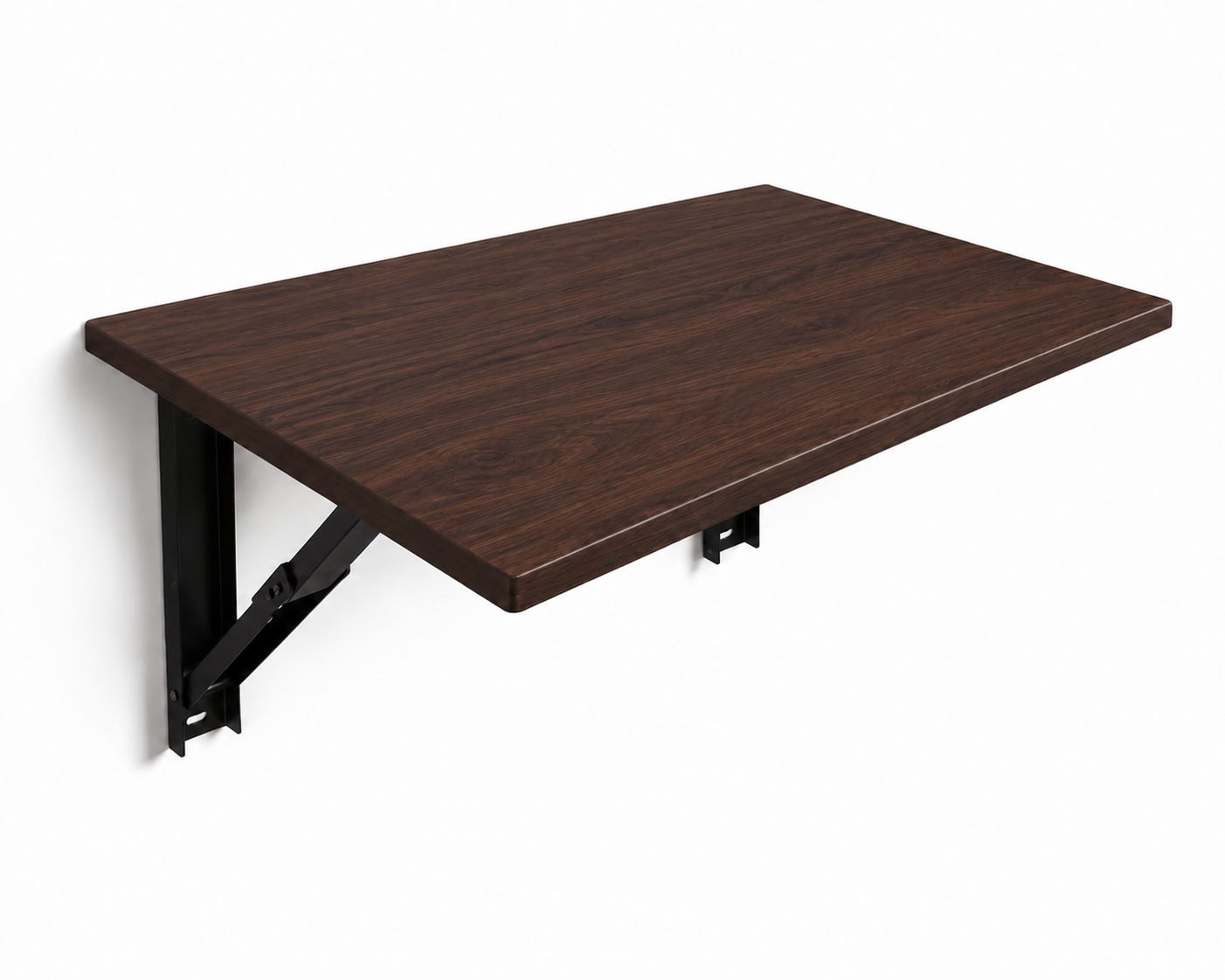 PEDPIX Wall-Mounted Folding Study Table – 60 × 40 cm | Space-Saving Foldable Laptop Desk for Home, Office & Small Rooms | Dark Brown