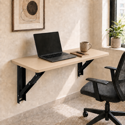 PEDPIX Wall Mounted Folding Table 100 × 40 cm | Space-Saving Foldable Table | Study, Work & Multipurpose Table