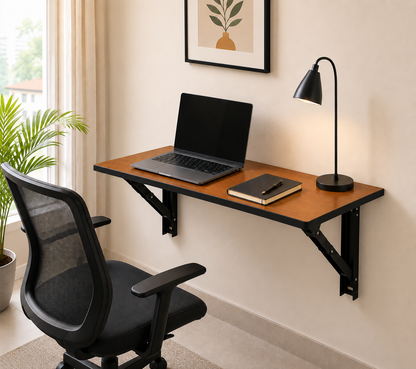 PEDPIX Wall Mounted Folding Table 80 × 40 cm | Space-Saving Foldable Wall Desk