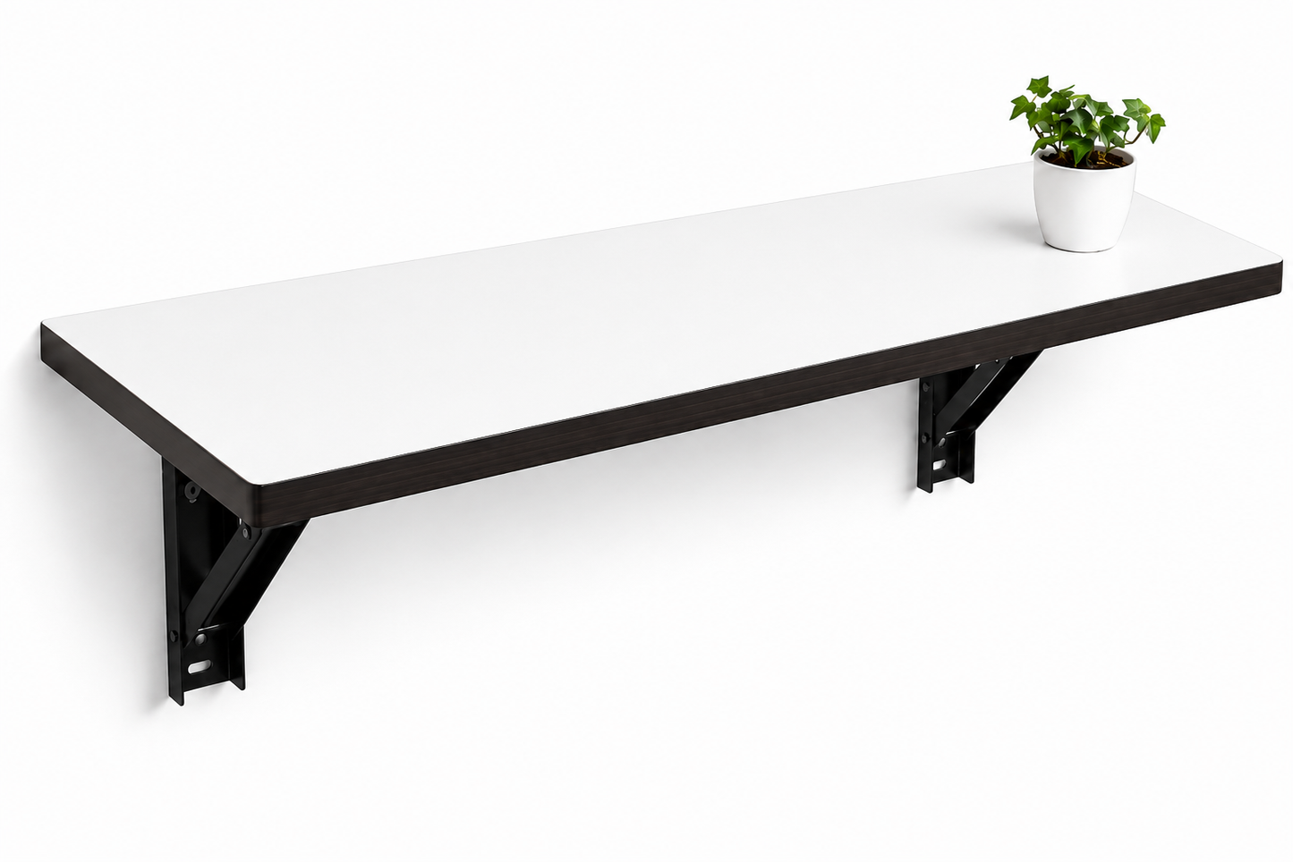 PEDPIX Wall Mounted Foldable Table 120 × 40 cm | White & Venge Engineered Wood Folding Wall Desk for Home Office, Study, Kitchen & Dining
