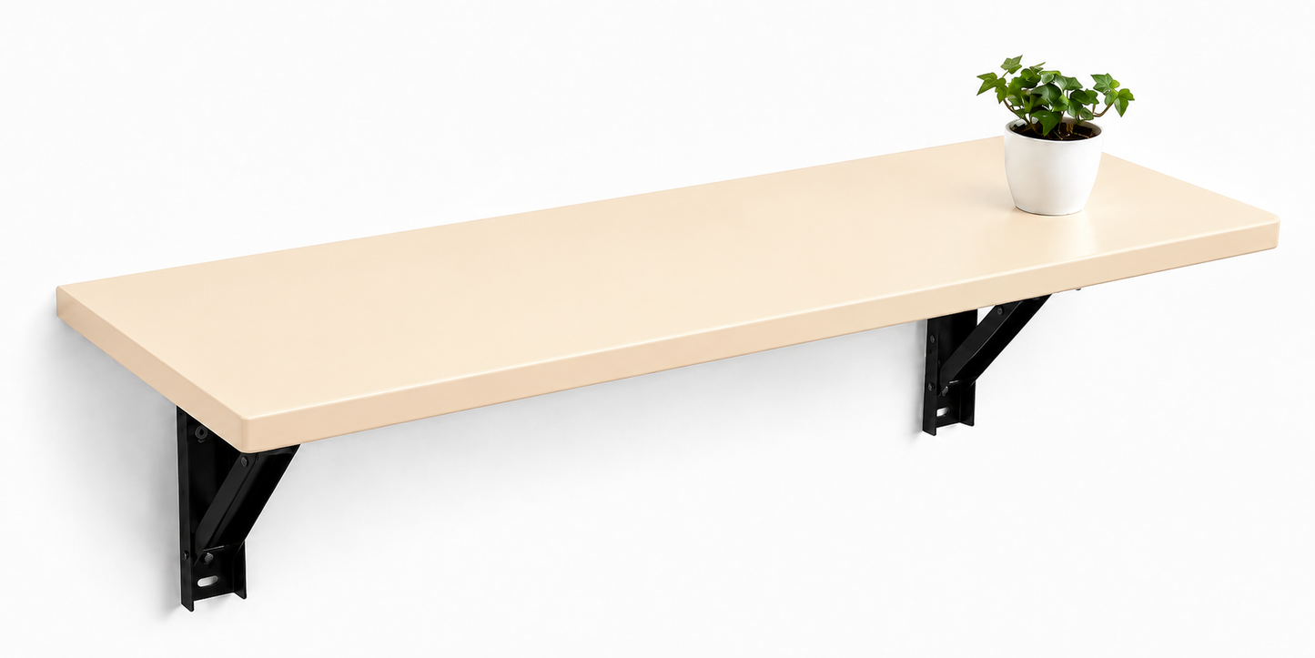 PEDPIX Wall-Mounted Folding Table 120 × 40 cm | Space-Saving Foldable Wall Desk | Engineered Wood | Study, Work & Dining Table