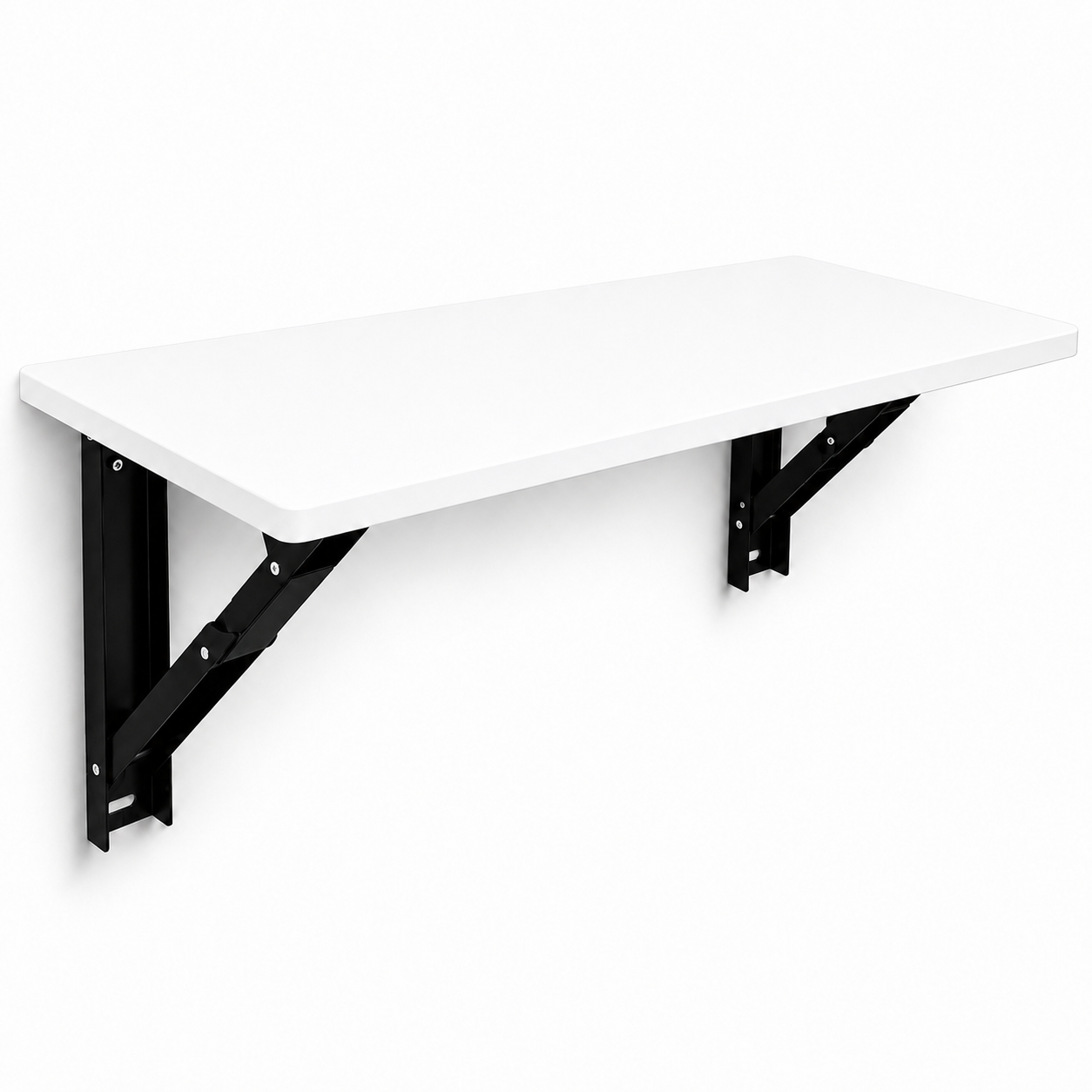 PEDPIX Wall Mounted Folding Table 80 × 40 cm – White | Foldable Space-Saving Wall Desk