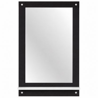 PEDPIX wall mounted dressing mirror with shelf in Venge White, view 2