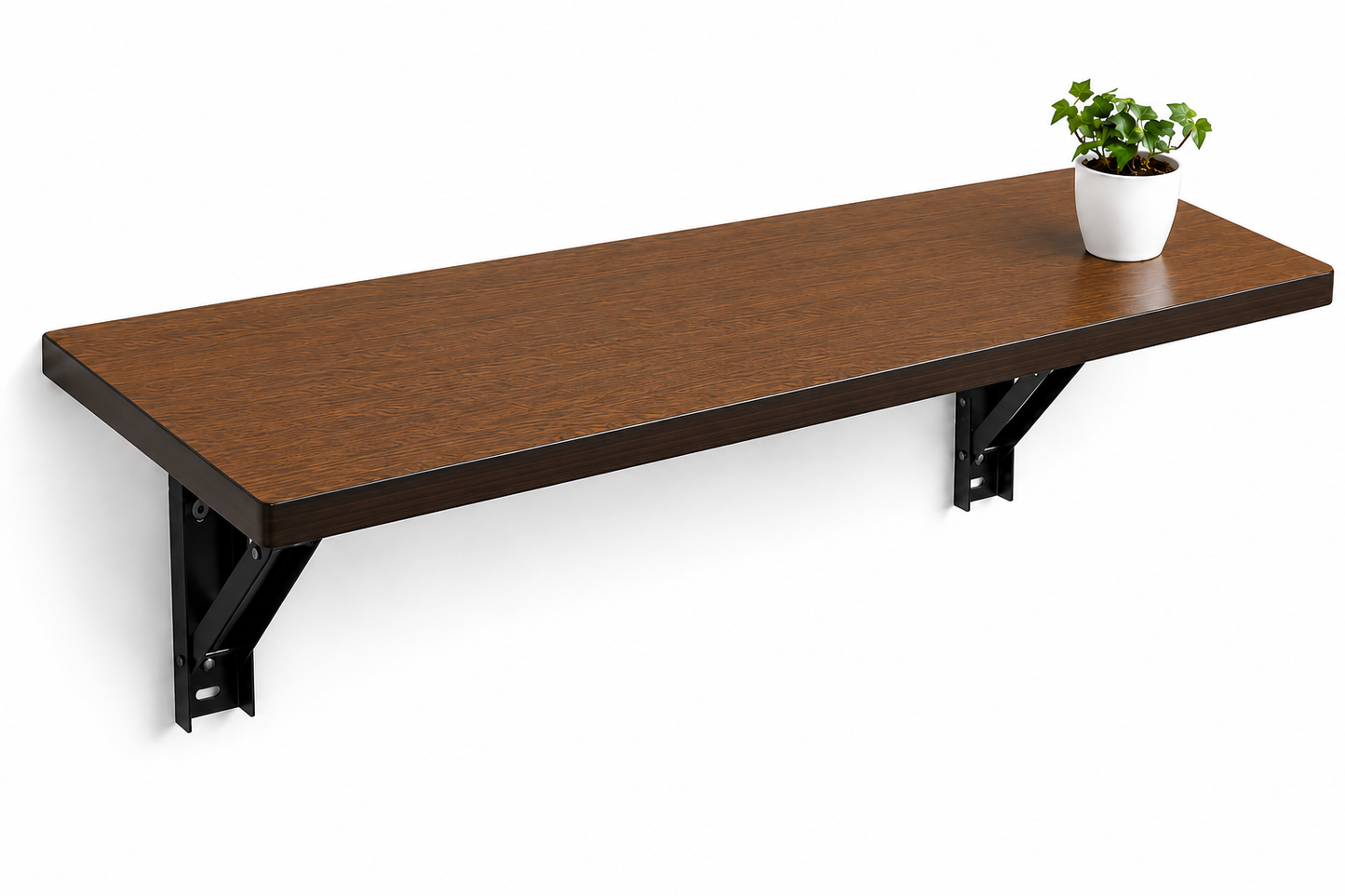 PEDPIX Wall-Mounted Folding Table 120 × 40 cm | Space-Saving Foldable Wall Desk | Engineered Wood | Study, Work & Dining Table