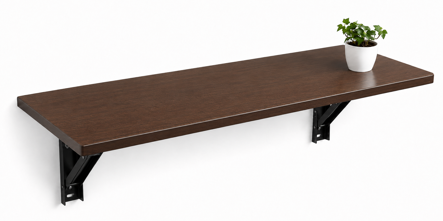 PEDPIX Wall-Mounted Folding Table 120 × 40 cm | Space-Saving Foldable Wall Desk | Engineered Wood | Study, Work & Dining Table
