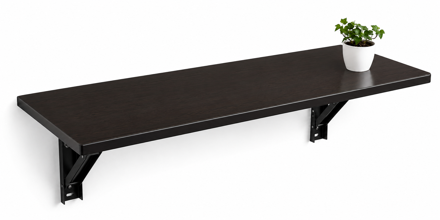 PEDPIX Wall-Mounted Folding Table 120 × 40 cm | Space-Saving Foldable Wall Desk | Engineered Wood | Study, Work & Dining Table