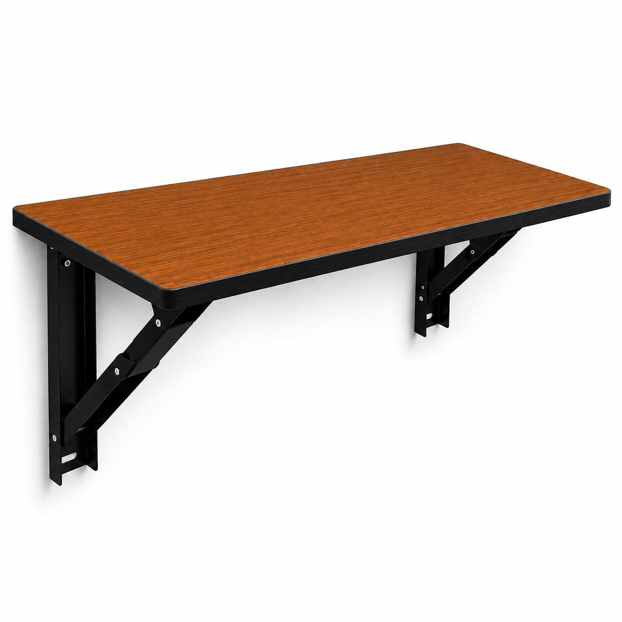 PEDPIX® Wall Mounted Folding Table | 80 × 40 cm | Teak Venge | Foldable Wall-Mounted Desk
