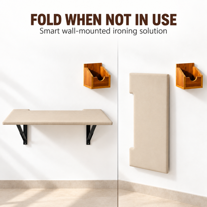PEDPIX wall mounted folding ironing table in Cream, view 3