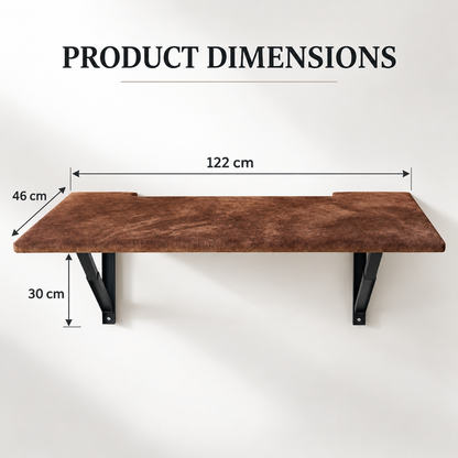 PEDPIX wall mounted folding ironing table in Coffee, view 4