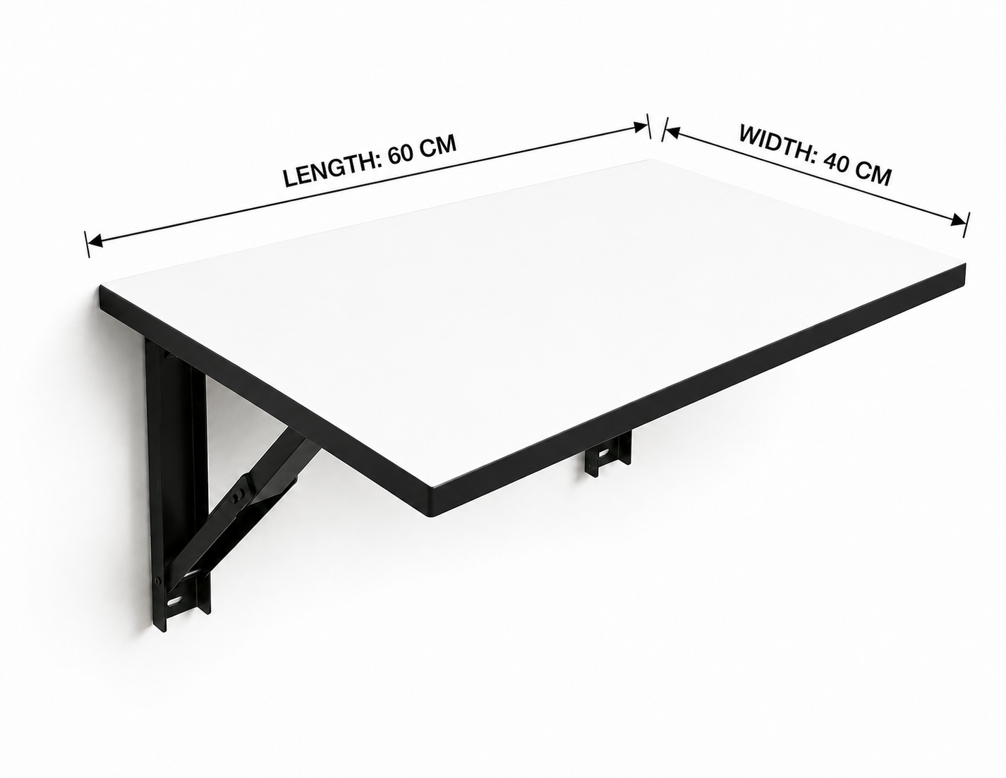 PEDPIX Wall-Mounted Folding Study Table – 60 × 40 cm | Space-Saving Foldable Laptop Desk for Home, Office & Small Rooms | Dark Brown