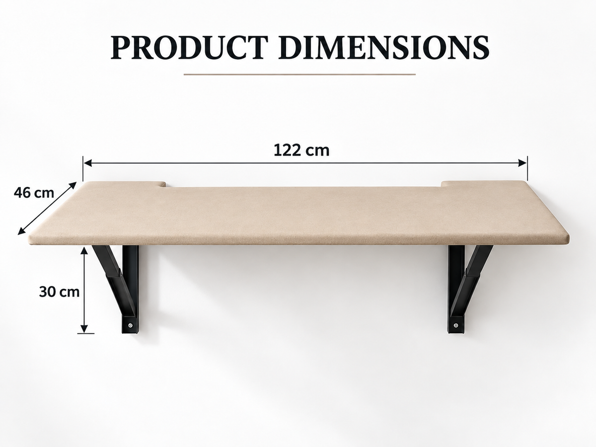 PEDPIX wall mounted folding ironing table in Cream, view 4