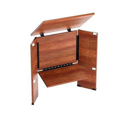 PEDPIX Engineered Wood Computer Desk (L-shaped, Finish Color - BROWN, DIY(Do-It-Yourself))