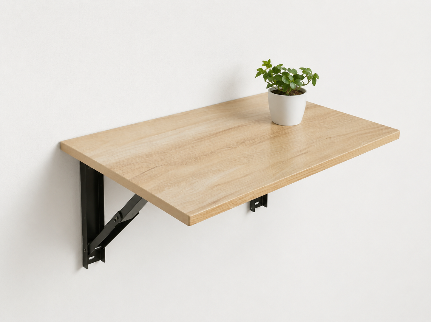 PEDPIX Wall Mounted Folding Table | Cream | Foldable Space-Saving Wall Desk | 60 × 40 cm