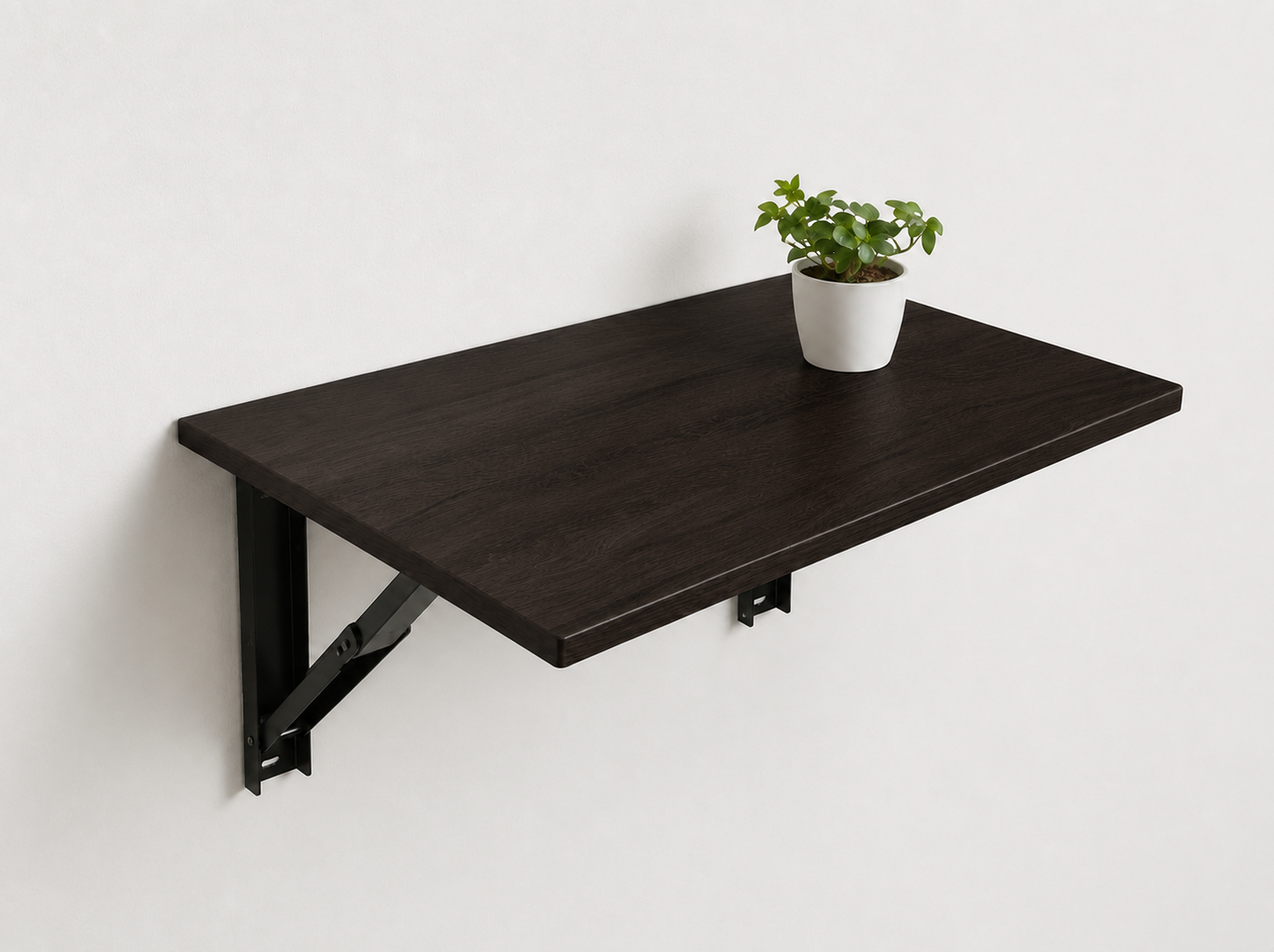 PEDPIX Wall Mounted Foldable Table | Venge Finish | 120 × 40 cm Foldable Wall Desk | Heavy Duty Wall Mounted Study Table | Space Saving Workstation