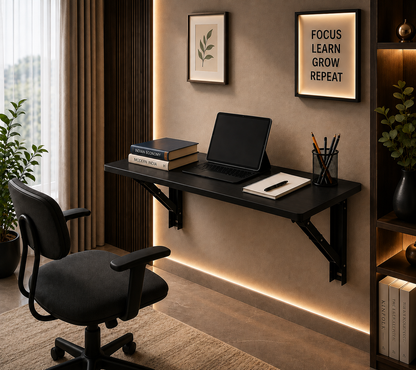 PEDPIX Wall Mounted Folding Table 80 × 40 cm | Space-Saving Foldable Wall Desk