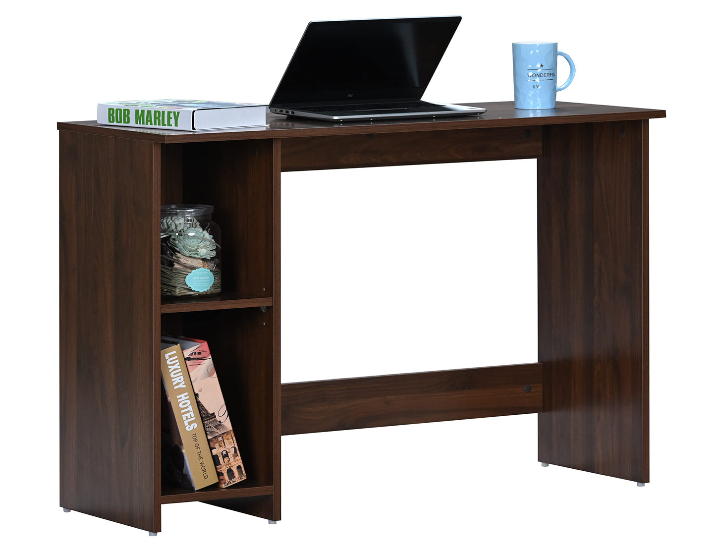 PEDPIX Engineered Wood Study & Computer Table and Office Desk (Dark Wenge, Matte Finish)