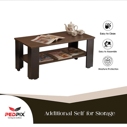Engineered Wood Coffee Table (Finish Color - VENGE, Knock Down)