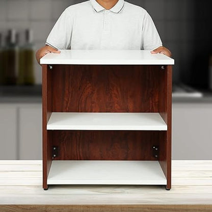 PEDPIX Engineered Wood Side Table (Finish Color - OAK RED, DIY(Do-It-Yourself))