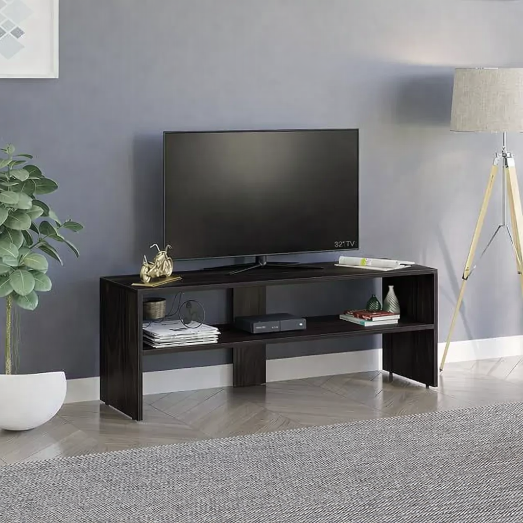 PEDPIX® Premium Wooden TV Stand | Modern Open Shelf TV Cabinet for Living Room | Engineered Wood