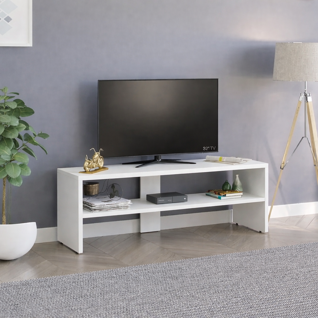PEDPIX® Premium Wooden TV Stand | Modern Open Shelf TV Cabinet for Living Room | Engineered Wood